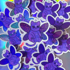 Sticker Chat Papillon Magique