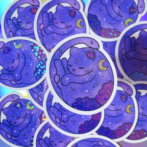 Sticker Chaton Cosmique