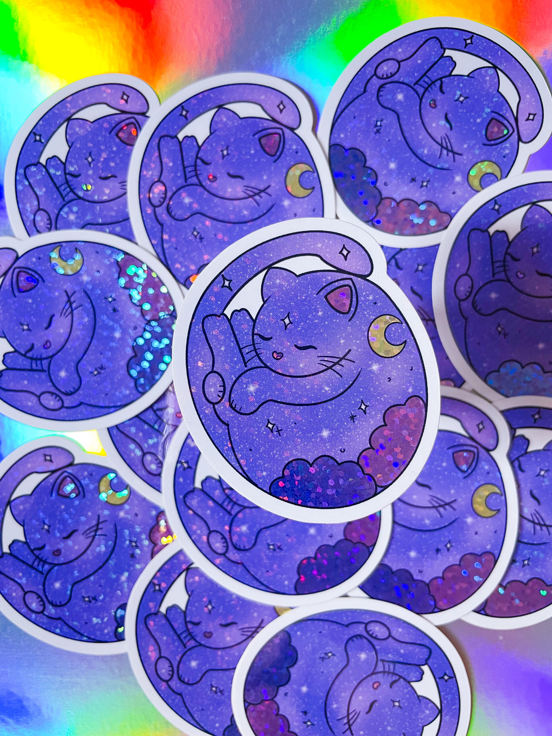 Sticker Chaton Cosmique